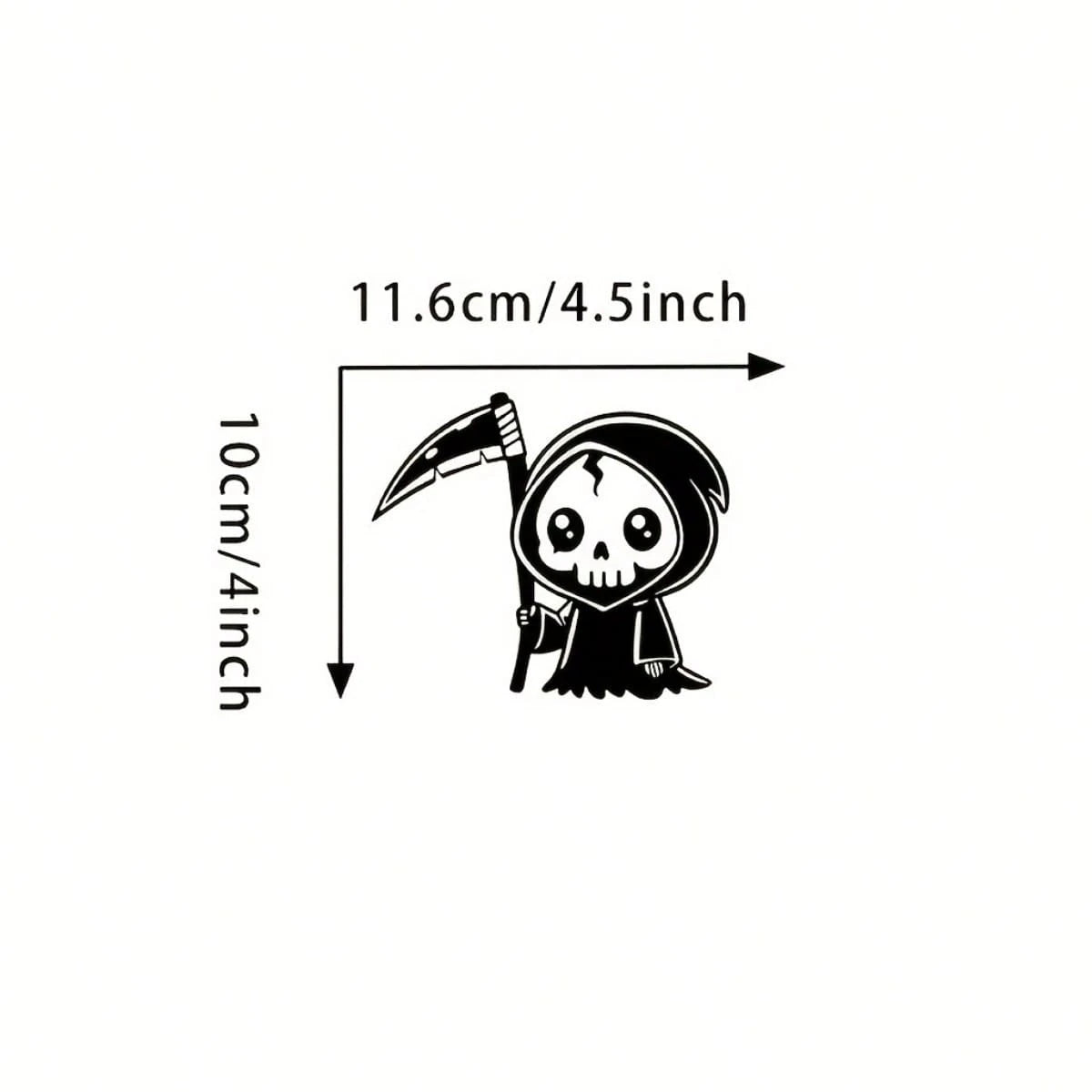 Creative Mini Grim Reaper Car Stickers- Cute Death Decals, Suitable For Rear Window Glass, Fuel Tank Cover, Side Windows And Scratch Cover, Waterproof, UV Resistant And Residue-Free
