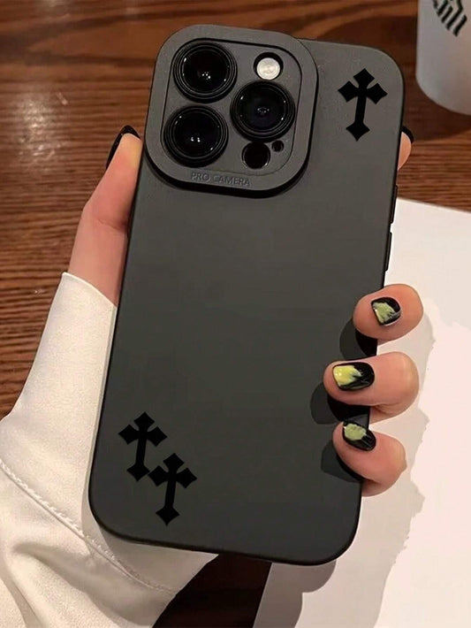 Cross-Hatch Liquid Silicone Phone Case, Full Protection, Shockproof And Anti-Drop, TPU Soft Material, Compatible With IPhone 11/12/13/14/15/15 Pro/15 Plus/15 Pro Max/12 Pro/13 Pro/14 Pro/12 Pro Max/13