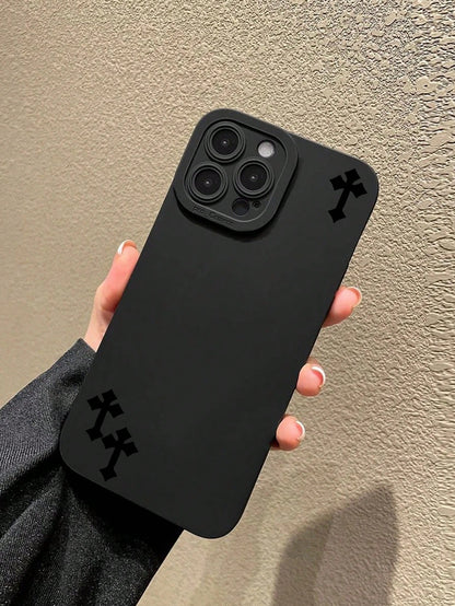 Cross-Hatch Liquid Silicone Phone Case, Full Protection, Shockproof And Anti-Drop, TPU Soft Material, Compatible With IPhone 11/12/13/14/15/15 Pro/15 Plus/15 Pro Max/12 Pro/13 Pro/14 Pro/12 Pro Max/13