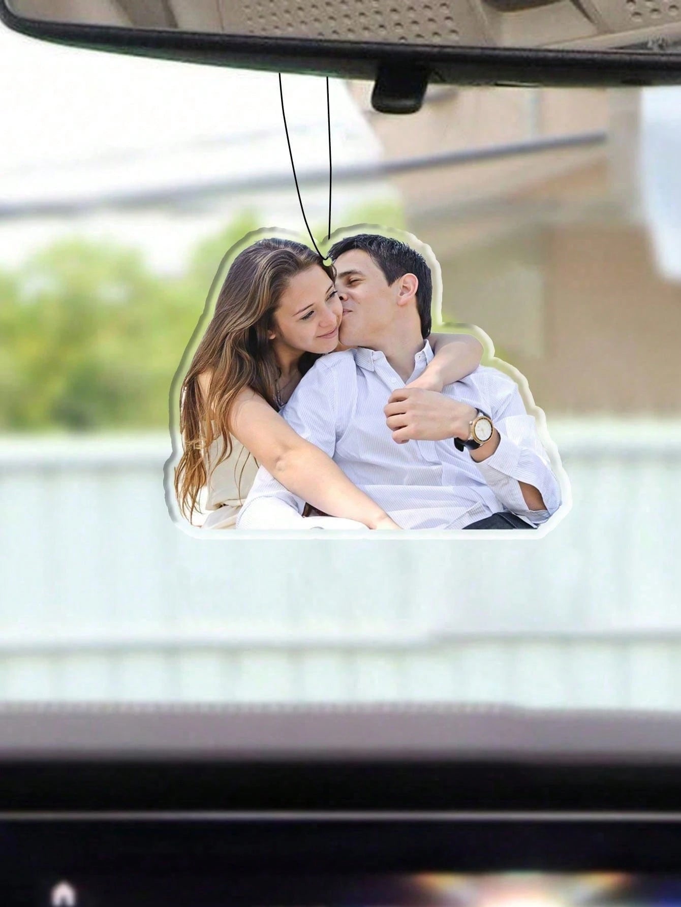 Custom Acrylic Picture Car Pendants, Personalized Photo Car Accessories, Customized Car Ornaments,Customizable Birthday Gifts With Photos,Wedding Gifts,Bag Ornaments,Keychain,Living Room,Bedroom Penda