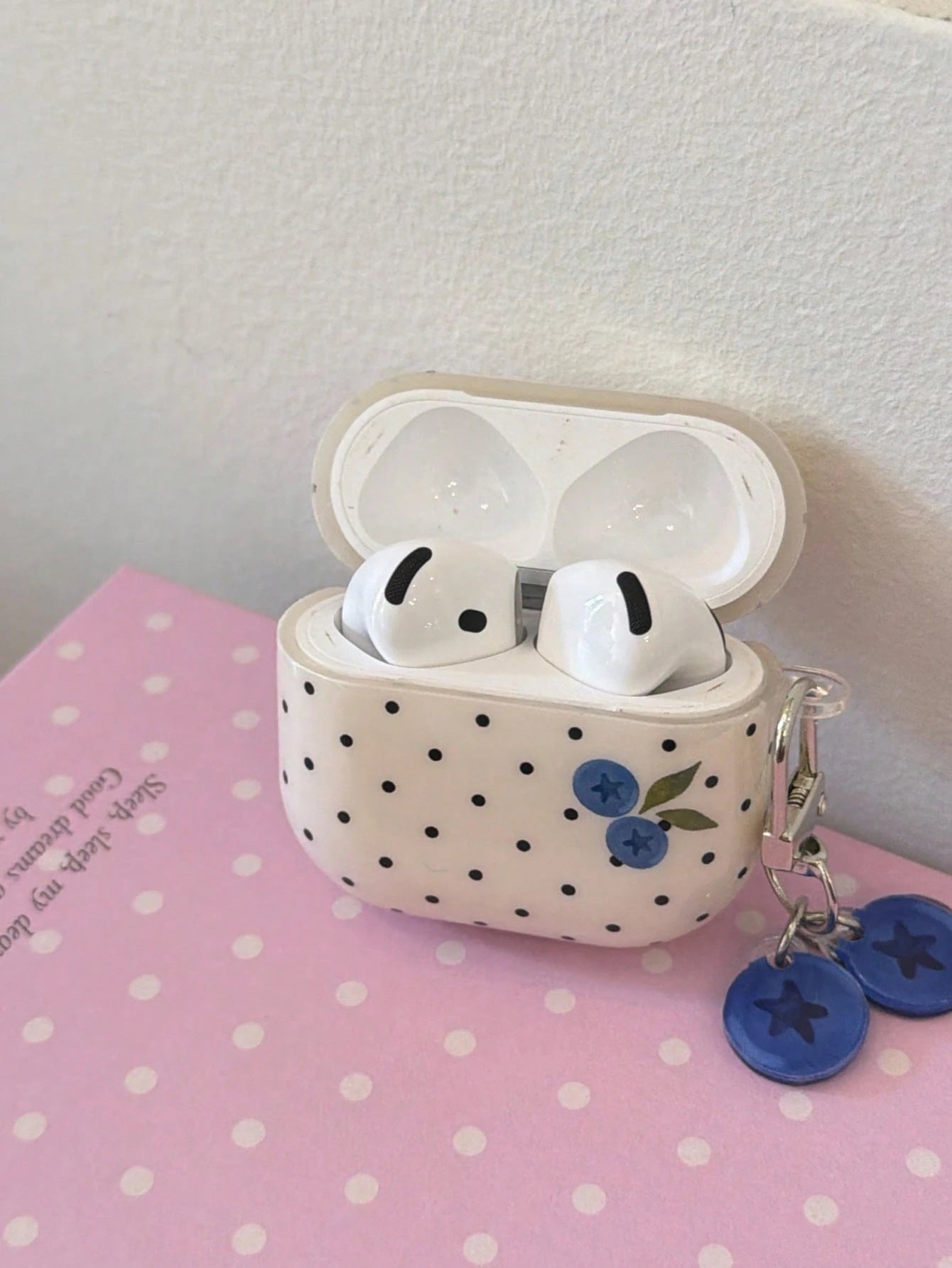 Cute Polka Dot Blueberry Protective Case For Pods Pro, Pods 3 Earphone Cover, Apple Pods 2nd/3rd Generation Bluetooth Silicone Soft Shell
