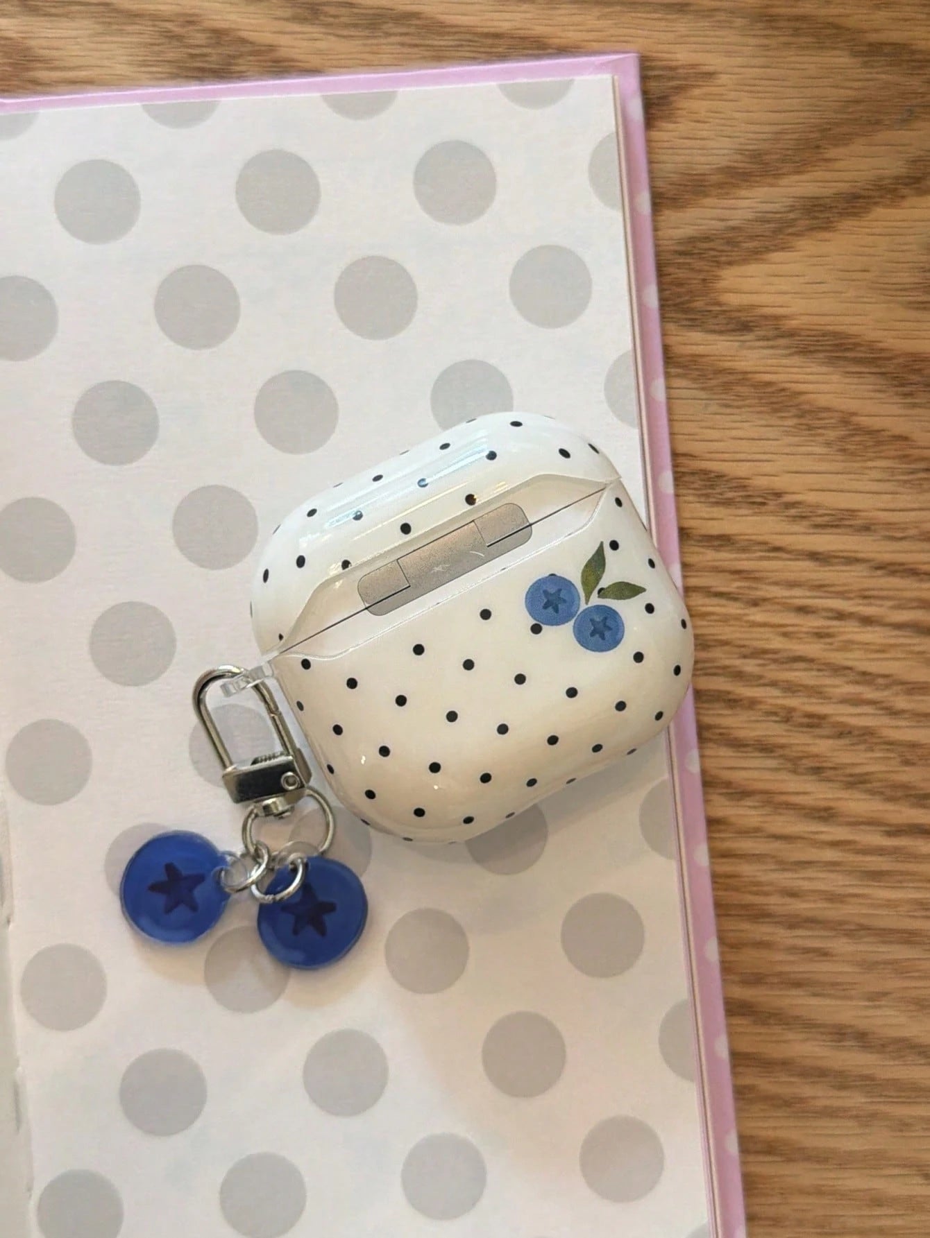 Cute Polka Dot Blueberry Protective Case For Pods Pro, Pods 3 Earphone Cover, Apple Pods 2nd/3rd Generation Bluetooth Silicone Soft Shell