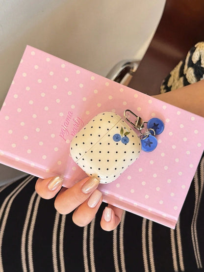 Cute Polka Dot Blueberry Protective Case For Pods Pro, Pods 3 Earphone Cover, Apple Pods 2nd/3rd Generation Bluetooth Silicone Soft Shell