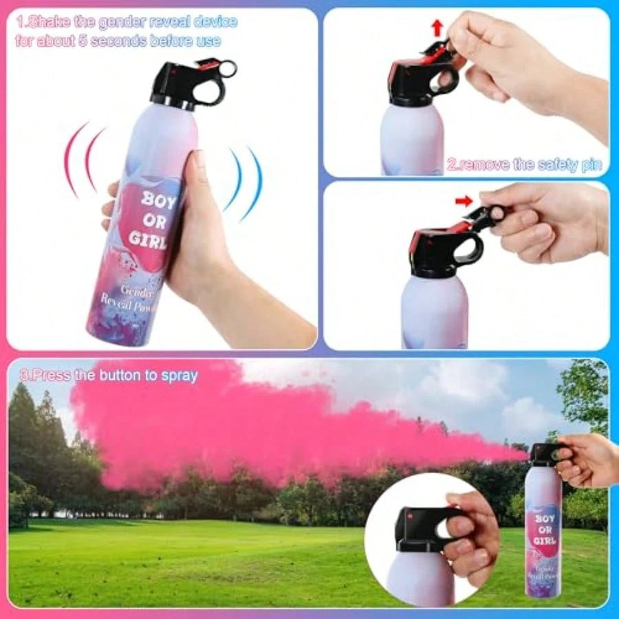 D1 Pack Pink Gender Reveal Smoke Bomb Fun Party Plies For Baby Girl Shower Gender Reveal Spray Celebration Decorations Ideas