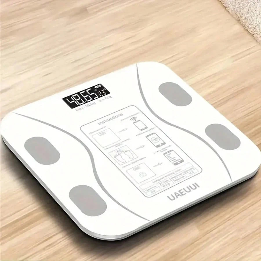 Digital Bathroom Scale, Electronic Body Scale, 400 Lbs Capacity- Accurate, Easy-To-Read Backlit HD LCD Display And Temperature Display, USB Rechargeable, Switchable Between Kilograms And Pounds, Ide