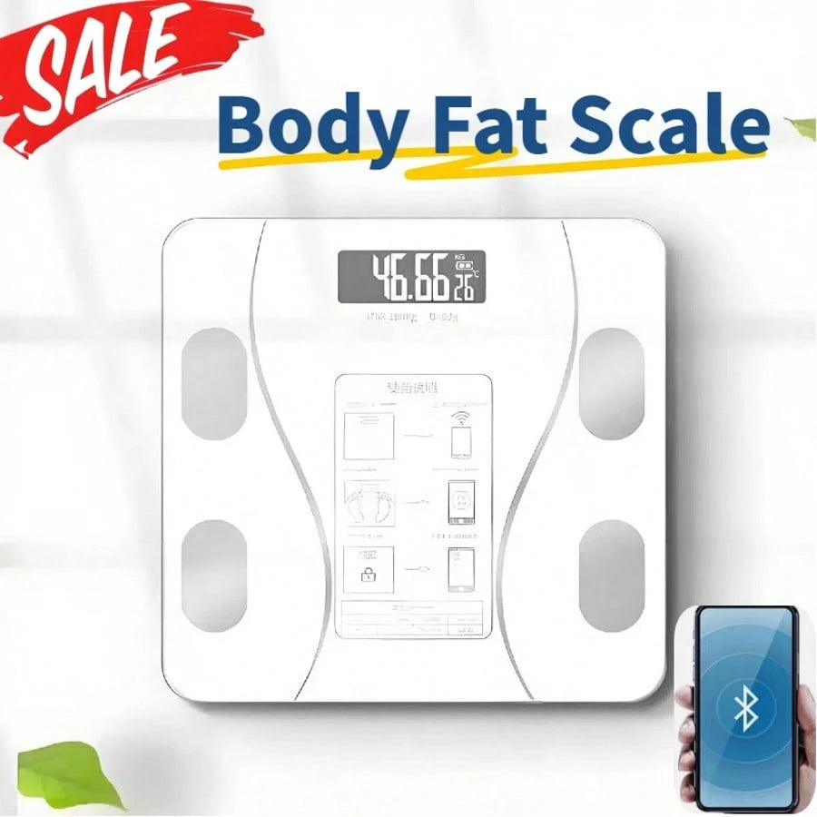 Digital Bathroom Scale, Electronic Body Scale, 400 Lbs Capacity- Accurate, Easy-To-Read Backlit HD LCD Display And Temperature Display, USB Rechargeable, Switchable Between Kilograms And Pounds, Ide