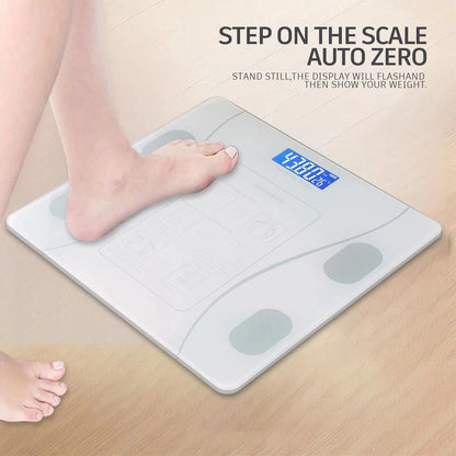 Digital Bathroom Scale, Electronic Body Scale, 400 Lbs Capacity- Accurate, Easy-To-Read Backlit HD LCD Display And Temperature Display, USB Rechargeable, Switchable Between Kilograms And Pounds, Ide