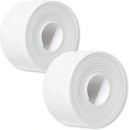 Dirty Old Caulk? Cover It In Minutes- 1-Pack Self-Adhesive Caulk Tape, 1.5" * 10.5Ft Waterproof Seal Strip For Bathroom, Kitchen, Bathtub & Toilet