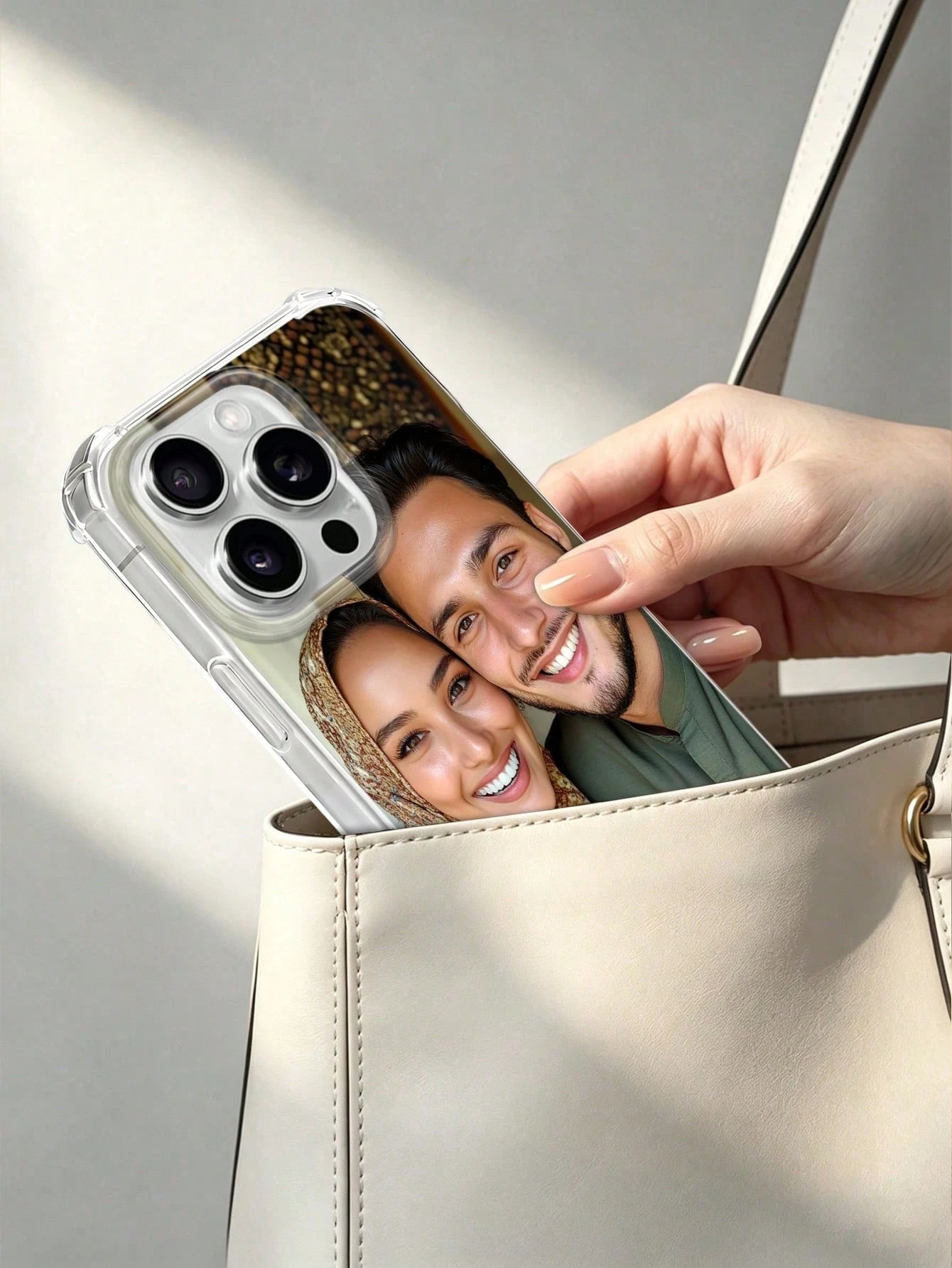 DIY Phone Case With Airbag Corners Customized Photo Case Compatible With 15 Pro Max/ S25 Ultra/ S25 Plus, Wedding Photo Gift, Gift For Couples, Friends, Family, Graduation, Anniversary, Birthday, Cl