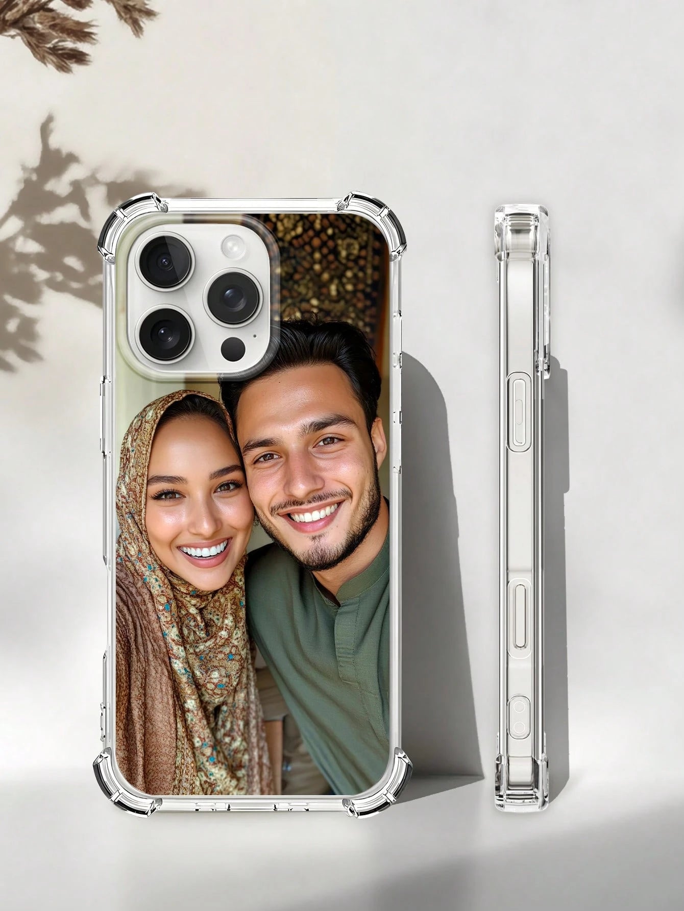 DIY Phone Case With Airbag Corners Customized Photo Case Compatible With 15 Pro Max/ S25 Ultra/ S25 Plus, Wedding Photo Gift, Gift For Couples, Friends, Family, Graduation, Anniversary, Birthday, Cl