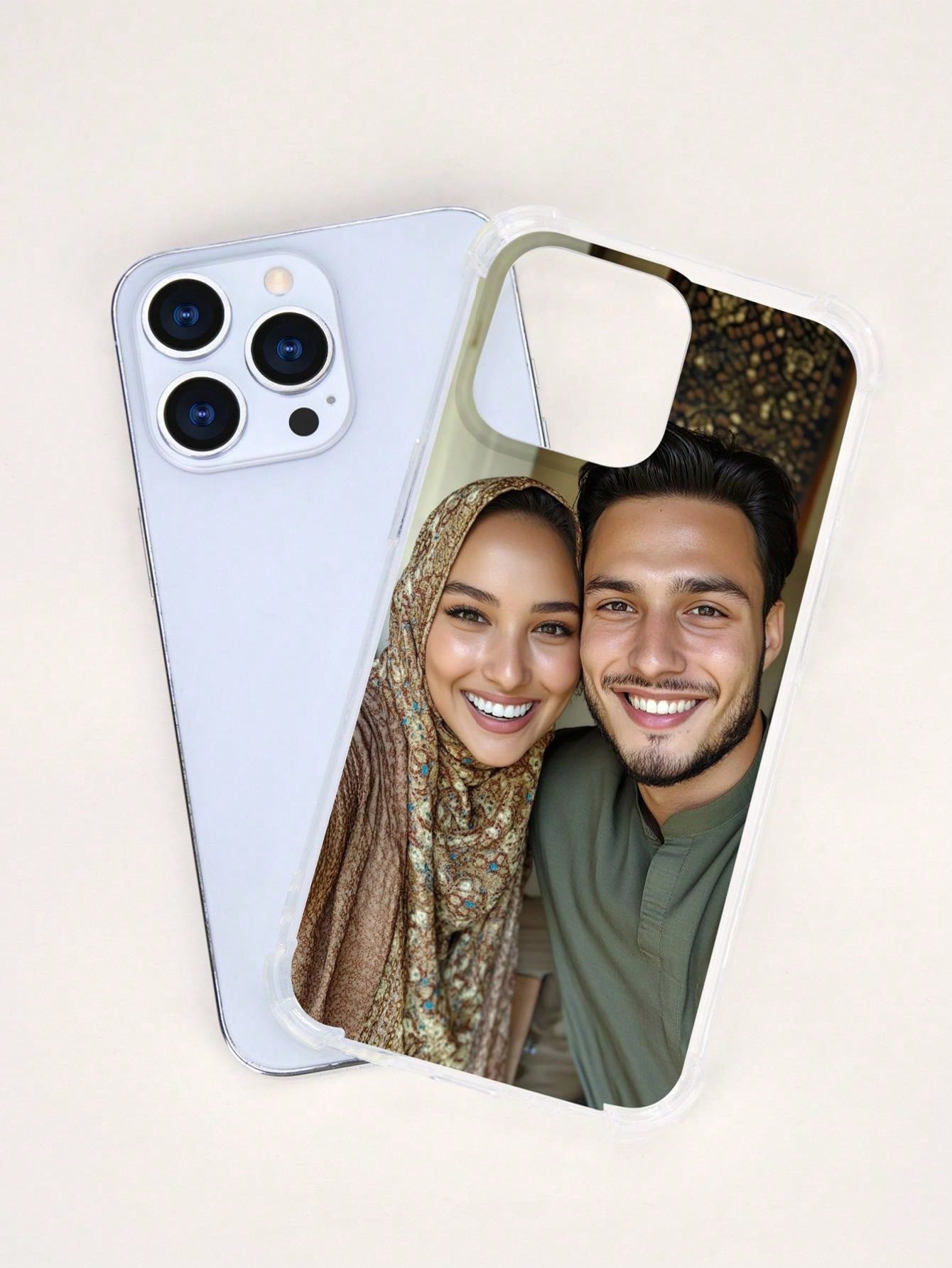 DIY Phone Case With Airbag Corners Customized Photo Case Compatible With 15 Pro Max/ S25 Ultra/ S25 Plus, Wedding Photo Gift, Gift For Couples, Friends, Family, Graduation, Anniversary, Birthday, Cl