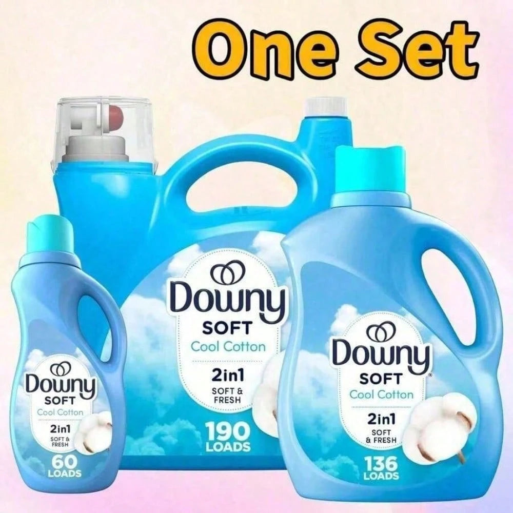 Downy Liquid Laundry Fabric Softener And Conditioner, Cool Cotton Scent, 2-In-1: Soft And Fresh, Freshness Increased By 3 Times, Longer Lasting Scent