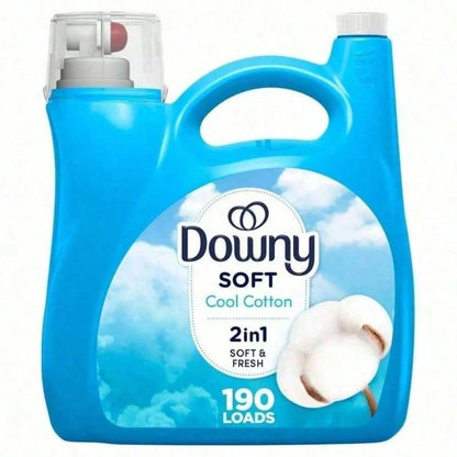 Downy Liquid Laundry Fabric Softener And Conditioner, Cool Cotton Scent, 2-In-1: Soft And Fresh, Freshness Increased By 3 Times, Longer Lasting Scent