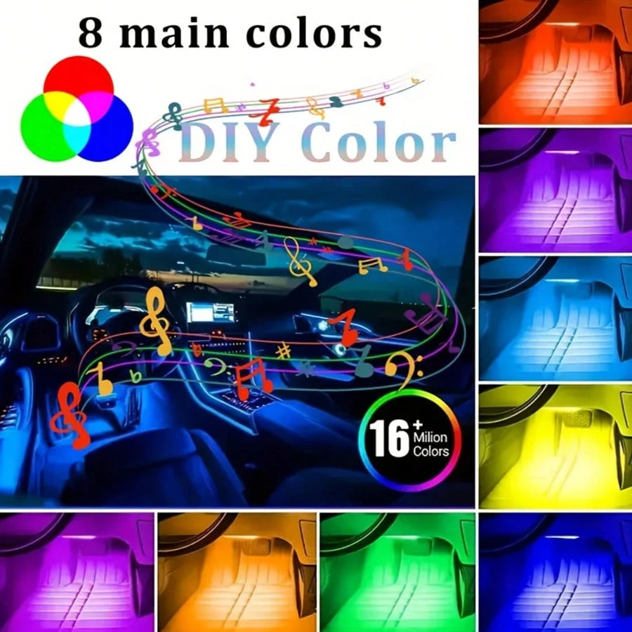 Easy Installation, Automotive High Brightness Neon Kits, Automotive LED Light Strips, Interior Lights, Christmas Decorations, USB Neon Accessories, Ambiance Light Strips, Foot Space Neon Kits, Without
