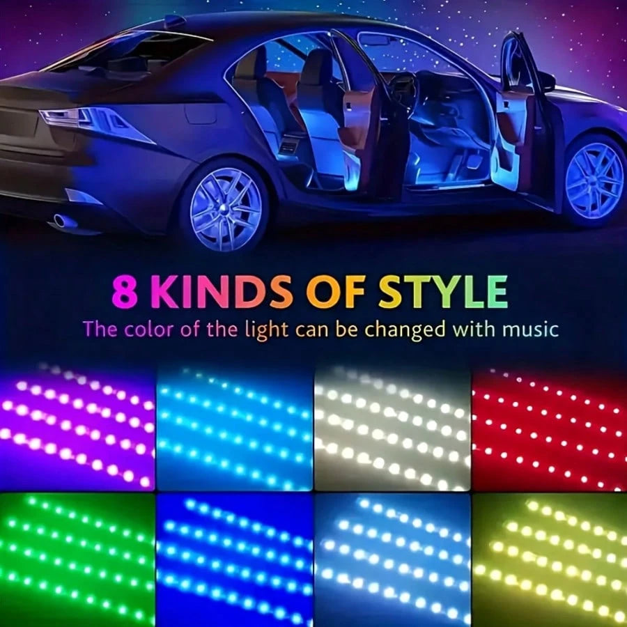 Easy Installation, Automotive High Brightness Neon Kits, Automotive LED Light Strips, Interior Lights, Christmas Decorations, USB Neon Accessories, Ambiance Light Strips, Foot Space Neon Kits, Without