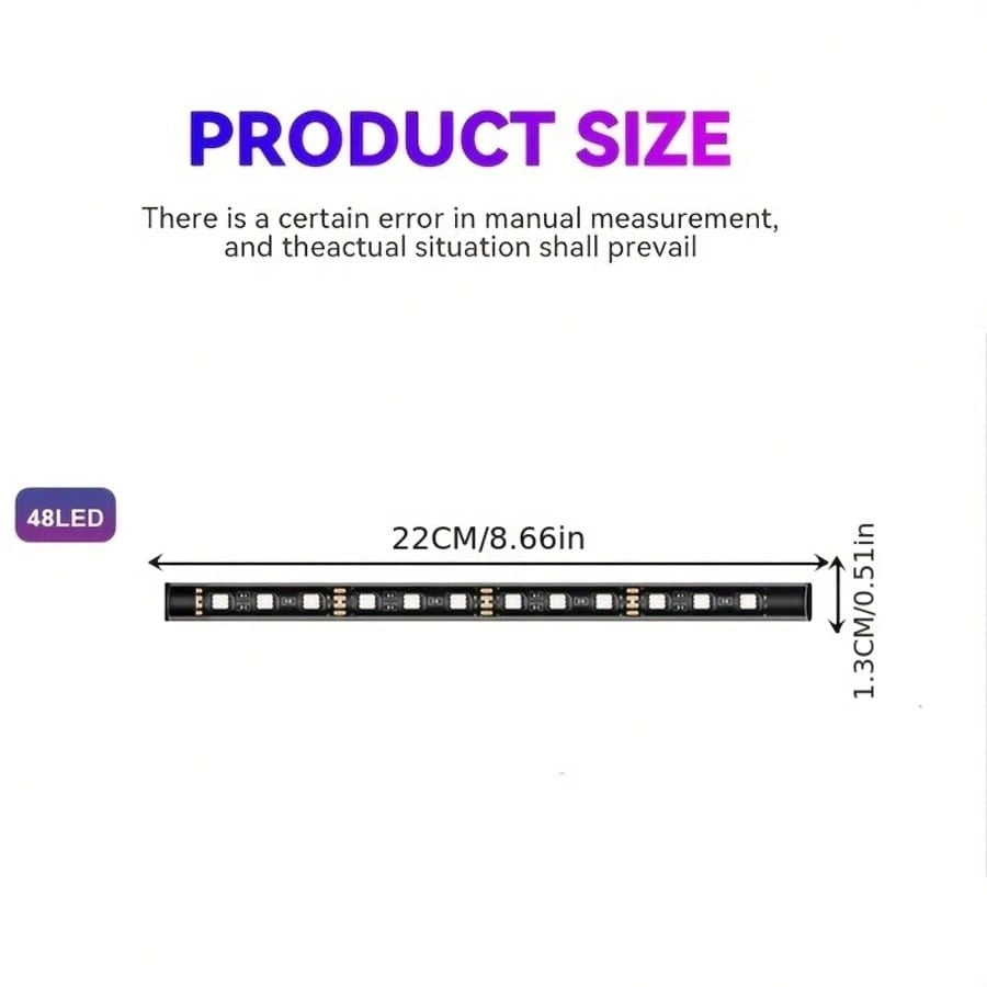 Easy Installation, Automotive High Brightness Neon Kits, Automotive LED Light Strips, Interior Lights, Christmas Decorations, USB Neon Accessories, Ambiance Light Strips, Foot Space Neon Kits, Without
