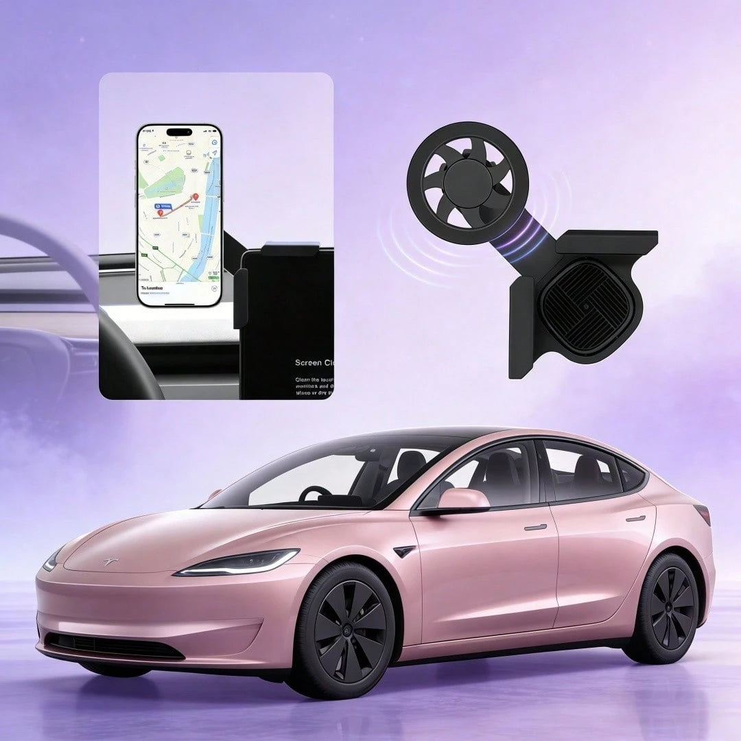 Easy One Hand Use Non Adhesive, For Tesla Magnetic Phone Mount, Extreme Hold Magnets, L-Shaped Tesla Dashboard Bracket For 3 Suitable, For IPhone 17 16 15 Pro Max Secure Mount