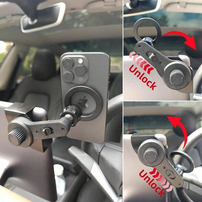 Easy One Hand Use Non Adhesive, For Tesla Magnetic Phone Mount, Extreme Hold Magnets, L-Shaped Tesla Dashboard Bracket For 3 Suitable, For IPhone 17 16 15 Pro Max Secure Mount
