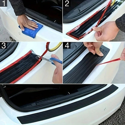 Easypie Selection 1 Pack Self-Adhesive Rubber Trunk Protector Strips, Black Car Decorative Accessories (Universal Fit, Easy Installation)