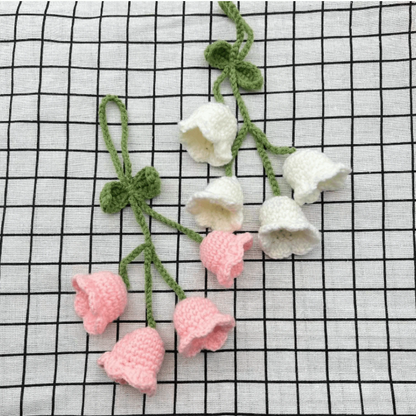 Easypie Selection 1pc Woven Floral Pattern Car Hanging Ornament, Suitable As Gift For Girlfriend