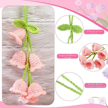 Easypie Selection 1pc Woven Floral Pattern Car Hanging Ornament, Suitable As Gift For Girlfriend