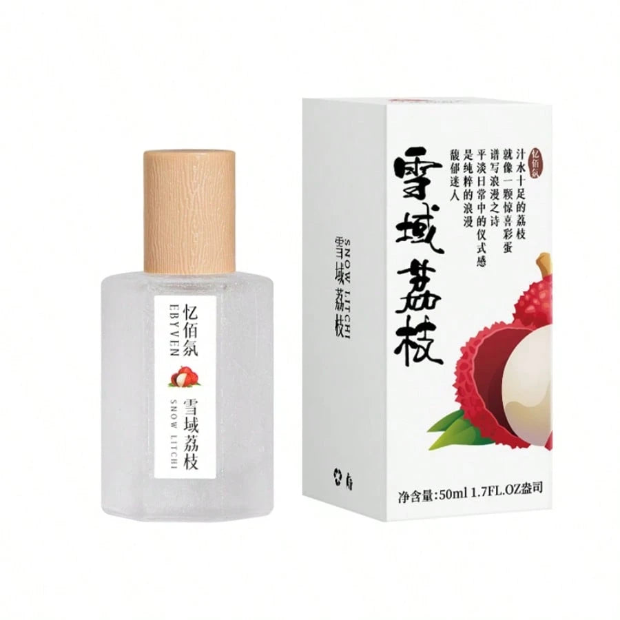 EBYVEN Snowy Lychee Perfume, 50ml/1.7FL.OZ., Perfume Spray For Ladies, Fresh And Juicy Fruit Smell For Daily Use, Ideal Fragrance For Summer