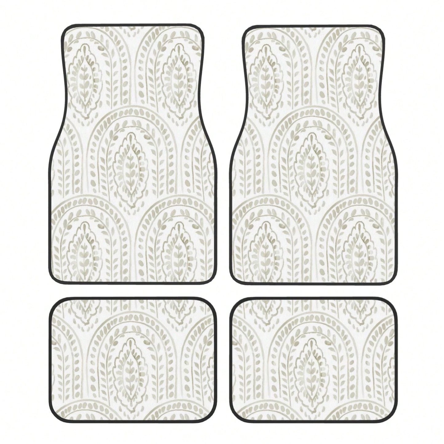 Eeecoming Boho Modern 4-Piece Set Of Car Floor Mats,Suitable For Carpets Of Various Vehicle Models,Auto Accessories For Truck Sedan