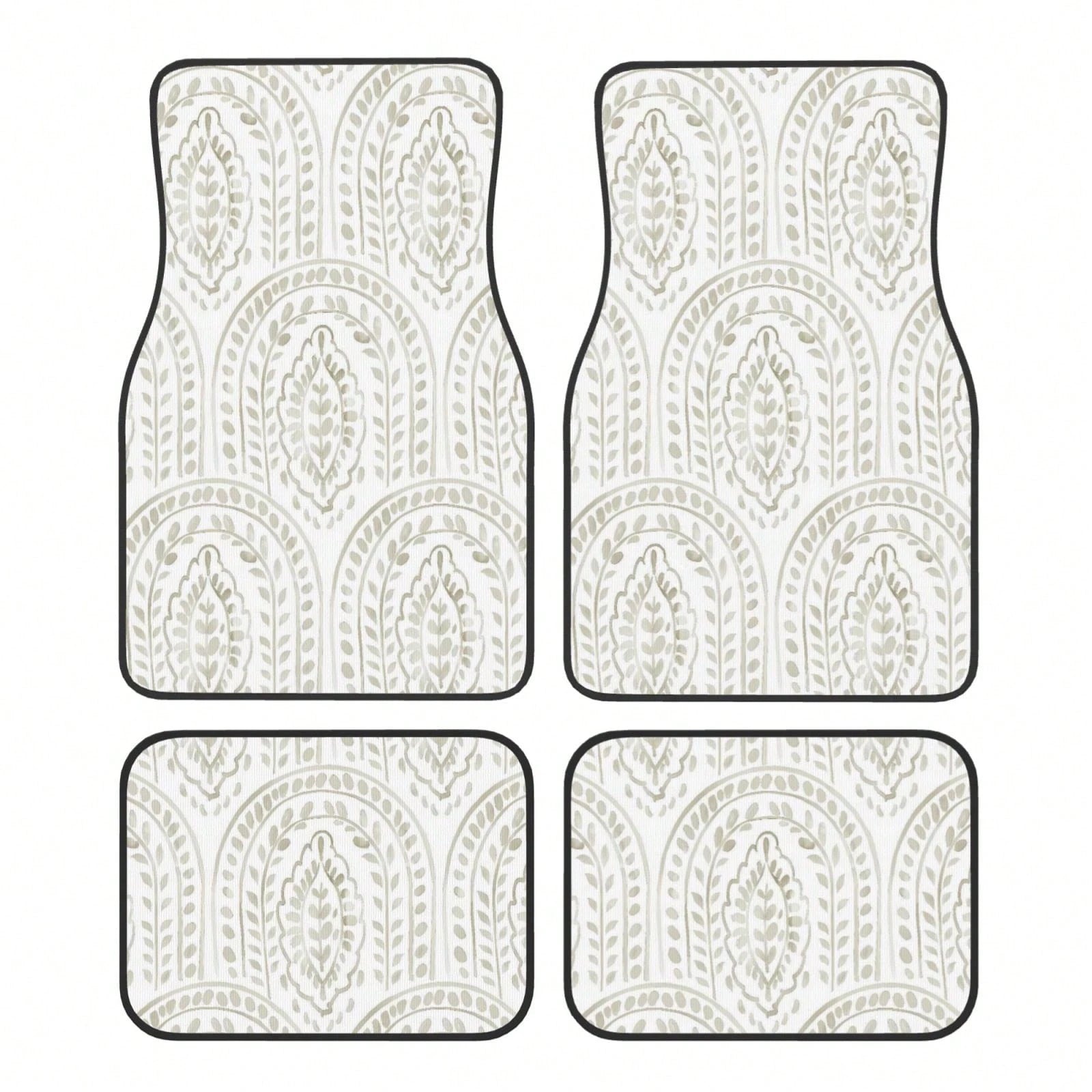 Eeecoming Boho Modern 4-Piece Set Of Car Floor Mats,Suitable For Carpets Of Various Vehicle Models,Auto Accessories For Truck Sedan
