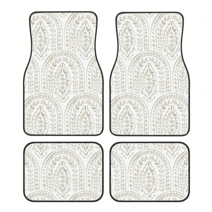 Eeecoming Boho Modern 4-Piece Set Of Car Floor Mats,Suitable For Carpets Of Various Vehicle Models,Auto Accessories For Truck Sedan