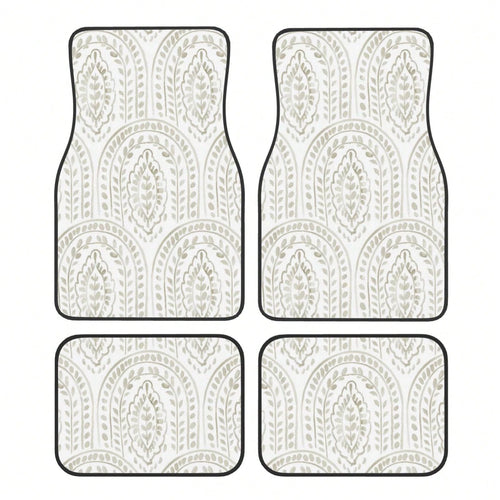 Eeecoming Boho Modern 4-Piece Set Of Car Floor Mats,Suitable For Carpets Of Various Vehicle Models,Auto Accessories For Truck Sedan