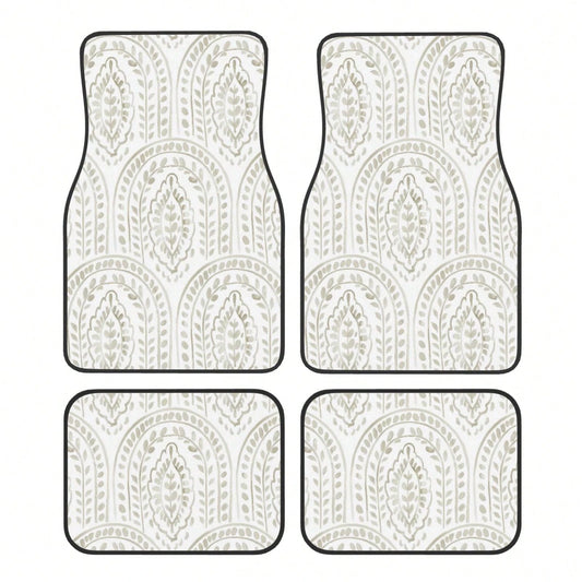 Eeecoming Boho Modern 4-Piece Set Of Car Floor Mats,Suitable For Carpets Of Various Vehicle Models,Auto Accessories For Truck Sedan