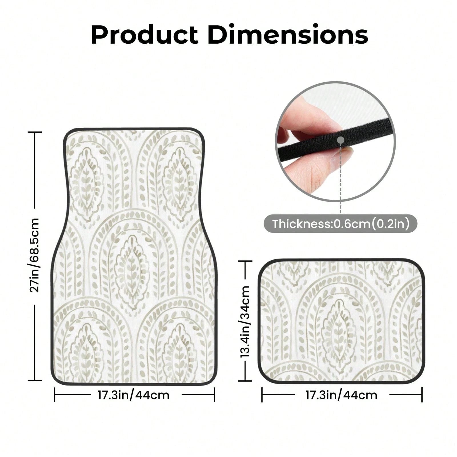 Eeecoming Boho Modern 4-Piece Set Of Car Floor Mats,Suitable For Carpets Of Various Vehicle Models,Auto Accessories For Truck Sedan