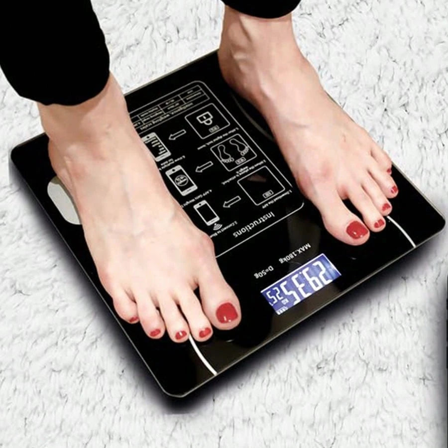 Electronic Body Scale, Bathroom Scale, High-Precision Body Scale With LCD High-Definition Display And Temperature Display, Extra-Wide Platform, High-Precision Electronic Scale.