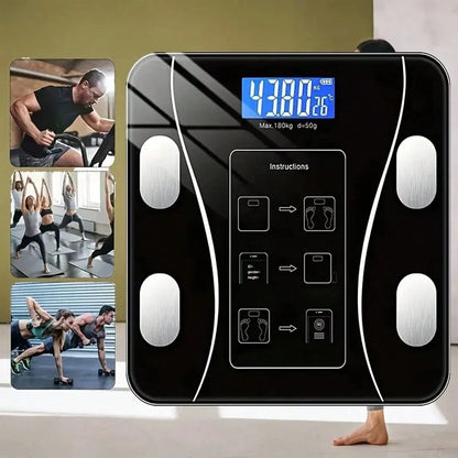 Electronic Body Scale, Bathroom Scale, High-Precision Body Scale With LCD High-Definition Display And Temperature Display, Extra-Wide Platform, High-Precision Electronic Scale.