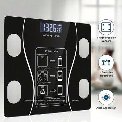 Electronic Body Scale, Bathroom Scale, High-Precision Body Scale With LCD High-Definition Display And Temperature Display, Extra-Wide Platform, High-Precision Electronic Scale.