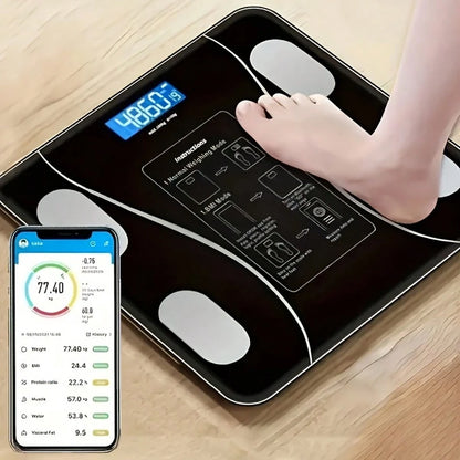 Electronic Body Scale, Bathroom Scale, High-Precision Body Scale With LCD High-Definition Display And Temperature Display, Extra-Wide Platform, High-Precision Electronic Scale.