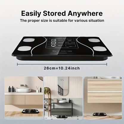 Electronic Body Scale, Bathroom Scale, High-Precision Body Scale With LCD High-Definition Display And Temperature Display, Extra-Wide Platform, High-Precision Electronic Scale.