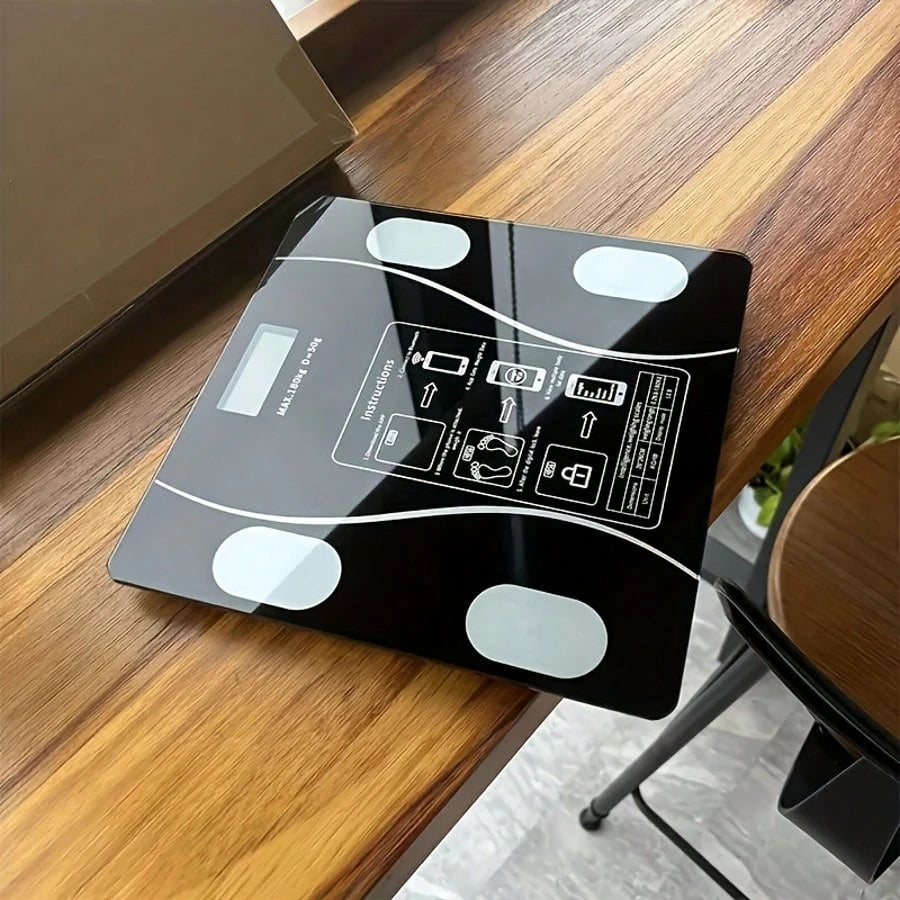 Electronic Body Scale, Bathroom Scale, High-Precision Body Scale With LCD High-Definition Display And Temperature Display, Extra-Wide Platform, High-Precision Electronic Scale.