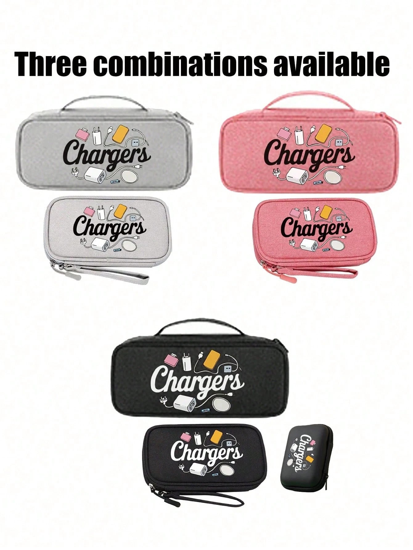 Electronic Product Storage Travel Bag, Multi-Compartment Digital Storage Pouch With Zipper Closure, Portable Electronic Accessories Organizer Suitable For Charging Cables, External Hard Drives And Pow