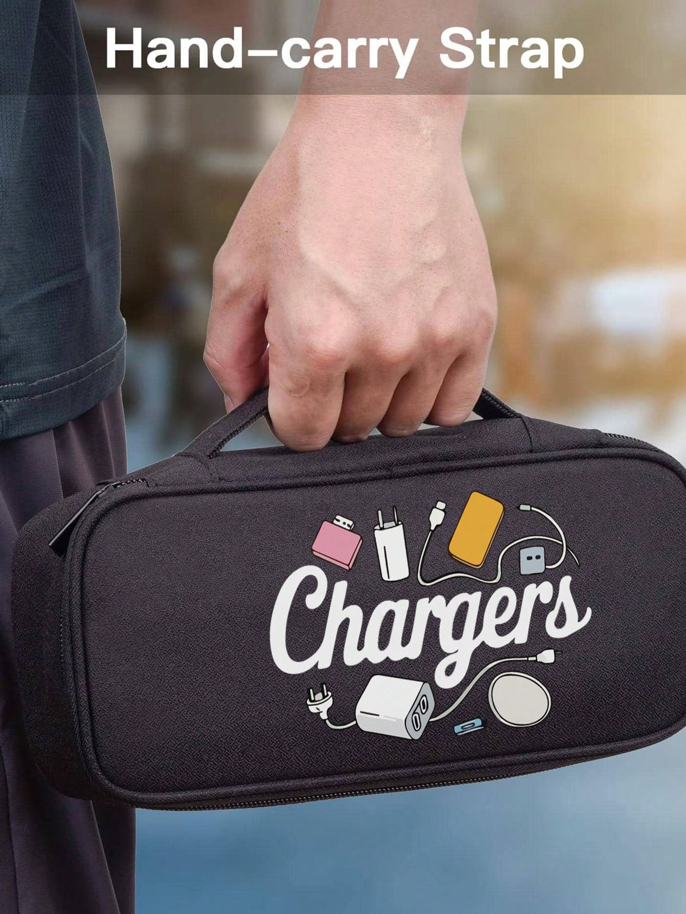 Electronic Product Storage Travel Bag, Multi-Compartment Digital Storage Pouch With Zipper Closure, Portable Electronic Accessories Organizer Suitable For Charging Cables, External Hard Drives And Pow