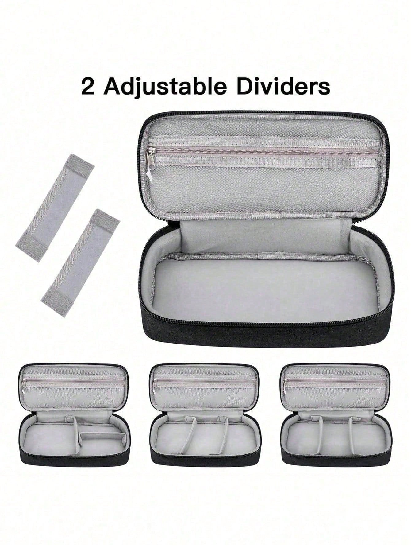 Electronic Product Storage Travel Bag, Multi-Compartment Digital Storage Pouch With Zipper Closure, Portable Electronic Accessories Organizer Suitable For Charging Cables, External Hard Drives And Pow