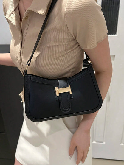 Elegant Crescent Underarm Shoulder Bag, Women's Fashion Casual Solid Color Underarm Bag