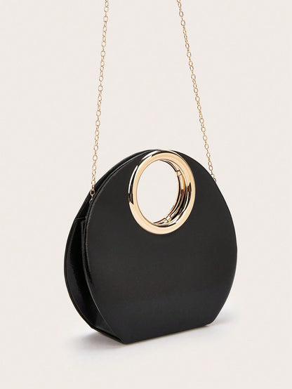 Elegant Women's PU Leather Handbag, Minimalist Chain Clutch, Lightweight Luxury Party/Evening Bag, Perfect Birthday Gift For Girlfriend, Suitable For Parties, Weddings, Balls, Evening/Banquet, Can Be