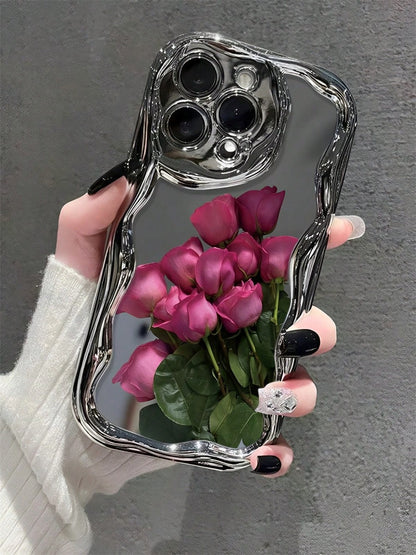 Exclusive Romantic Ambiance! The Pink Rose Phone Case Is Thickened For Enhanced Drop Protection. Suitable For 17 16, 15, 14, 13, 12, 11, PRO MAX, XS, PLUS, Valentine's Day