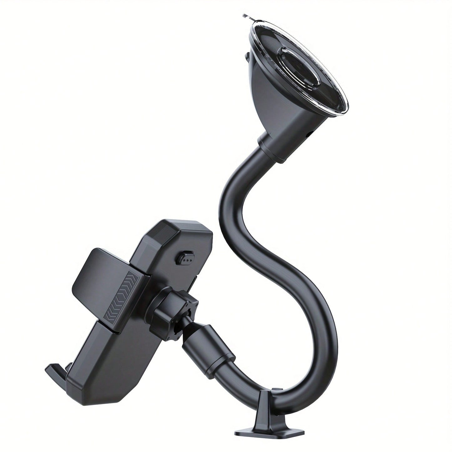 Extended Gooseneck Car Phone Holder, Strong Suction Cup Carbon Fiber 360 Degree Rotating Base, Suitable For All Smartphones