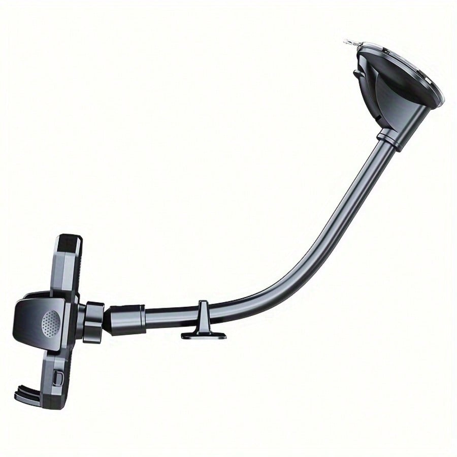 Extended Gooseneck Car Phone Holder, Strong Suction Cup Carbon Fiber 360 Degree Rotating Base, Suitable For All Smartphones