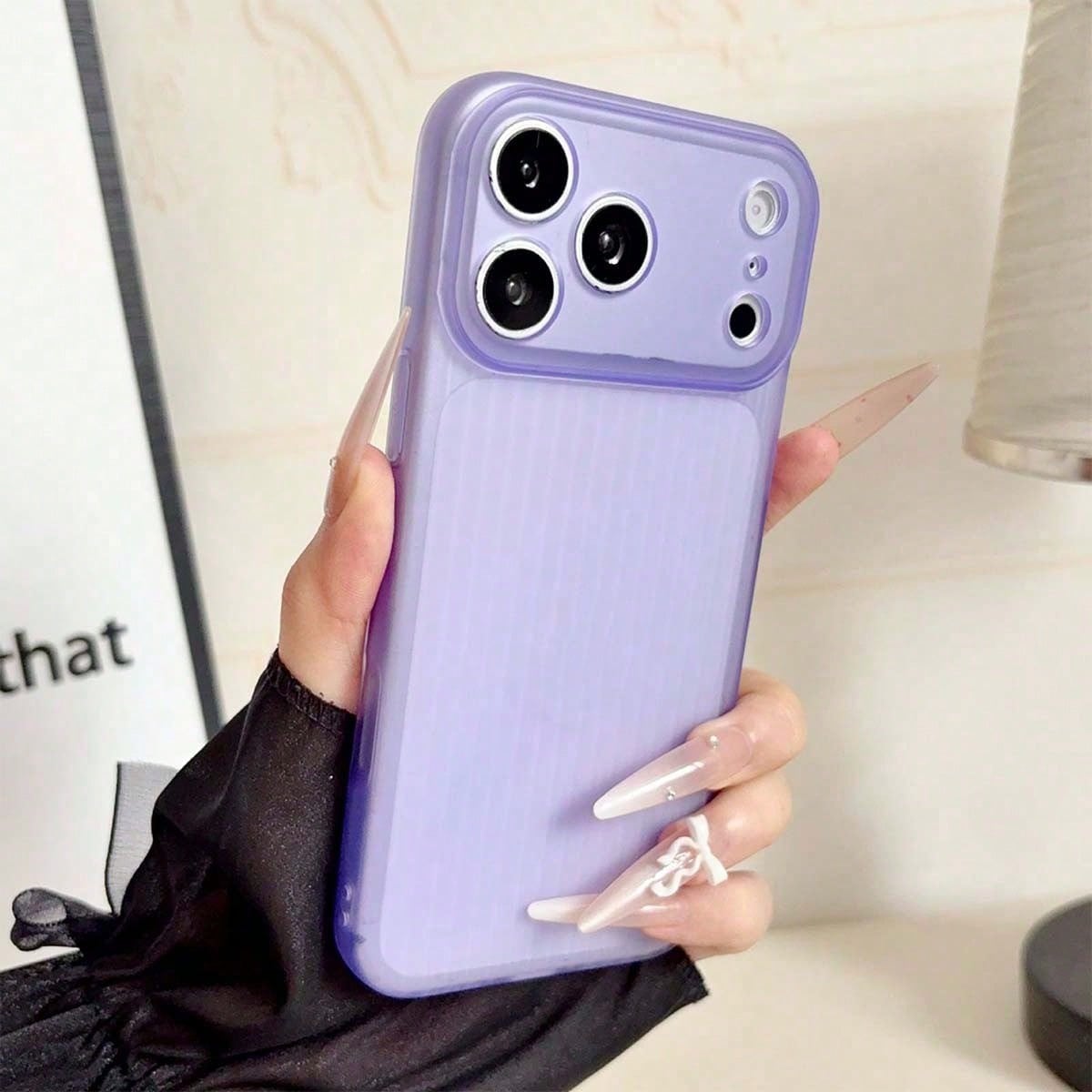 Fashion Linear Groove Bumper Case For IPhone 17 16 15 14 Pro Max Luxury Non-Slip Drop Protection Shockproof Integrated Camera Armor Cover