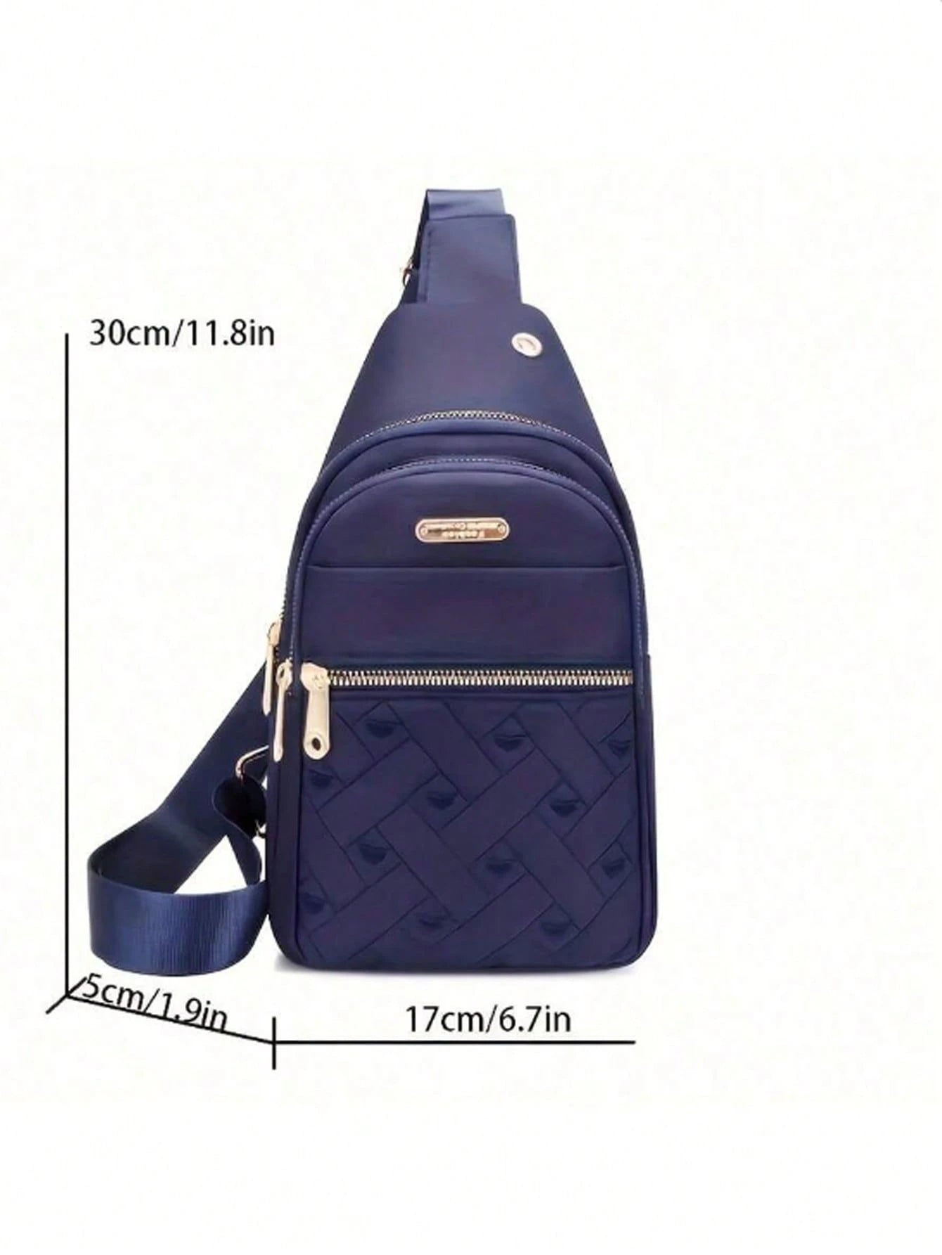Fashionable And Durable Nylon Chest Bag- Multi-Functional Shoulder Crossbody Bag With Secure Strap, Suitable For Outdoor Adventure And Casual Wear