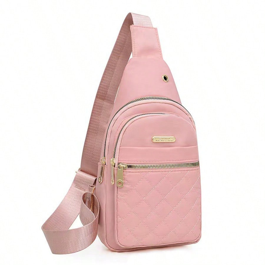 Fashionable And Durable Nylon Chest Bag- Multi-Functional Shoulder Crossbody Bag With Secure Strap, Suitable For Outdoor Adventure And Casual Wear
