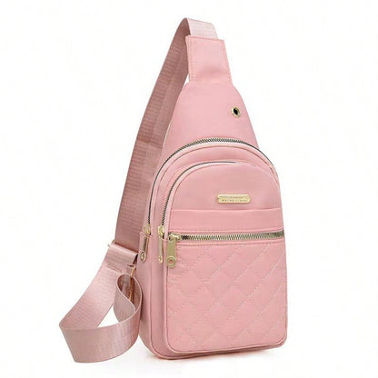 Fashionable And Durable Nylon Chest Bag- Multi-Functional Shoulder Crossbody Bag With Secure Strap, Suitable For Outdoor Adventure And Casual Wear